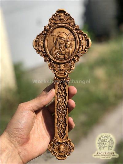 Coptic Hand Blessing Cross Two-Sided 10"