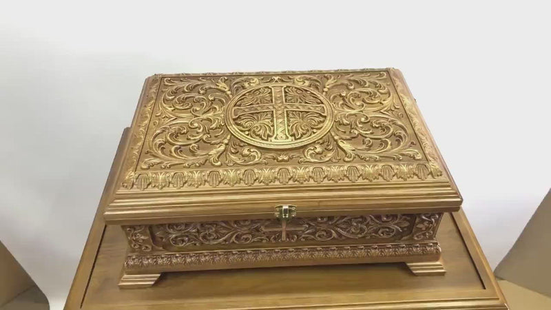 RELIQUARY BOX NATURAL WOODEN VIDEO