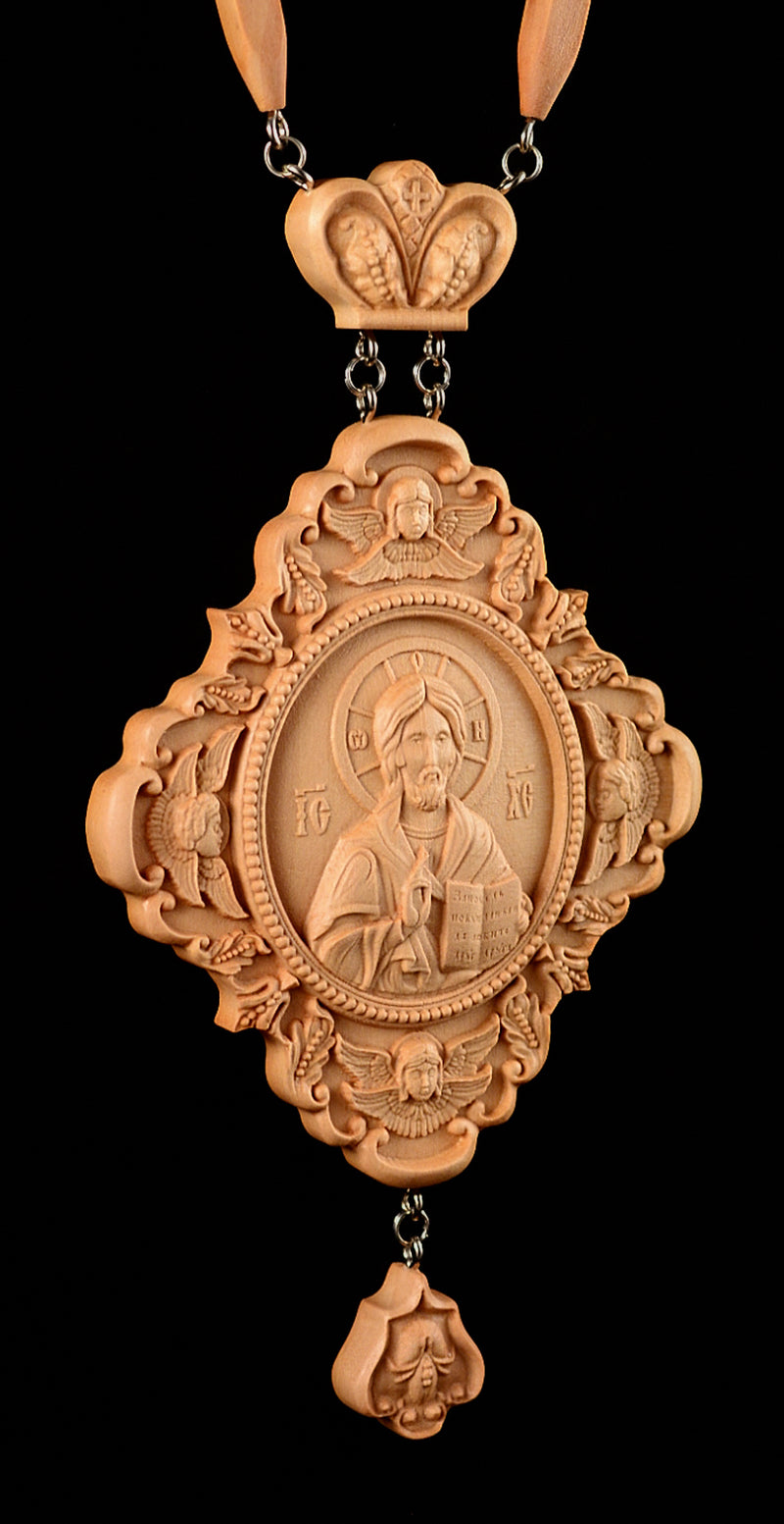 GOD ALMIGHTY WOODEN PANAGIA