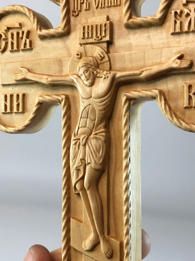 WOODEN CARVED CHRISTIAN CROSS