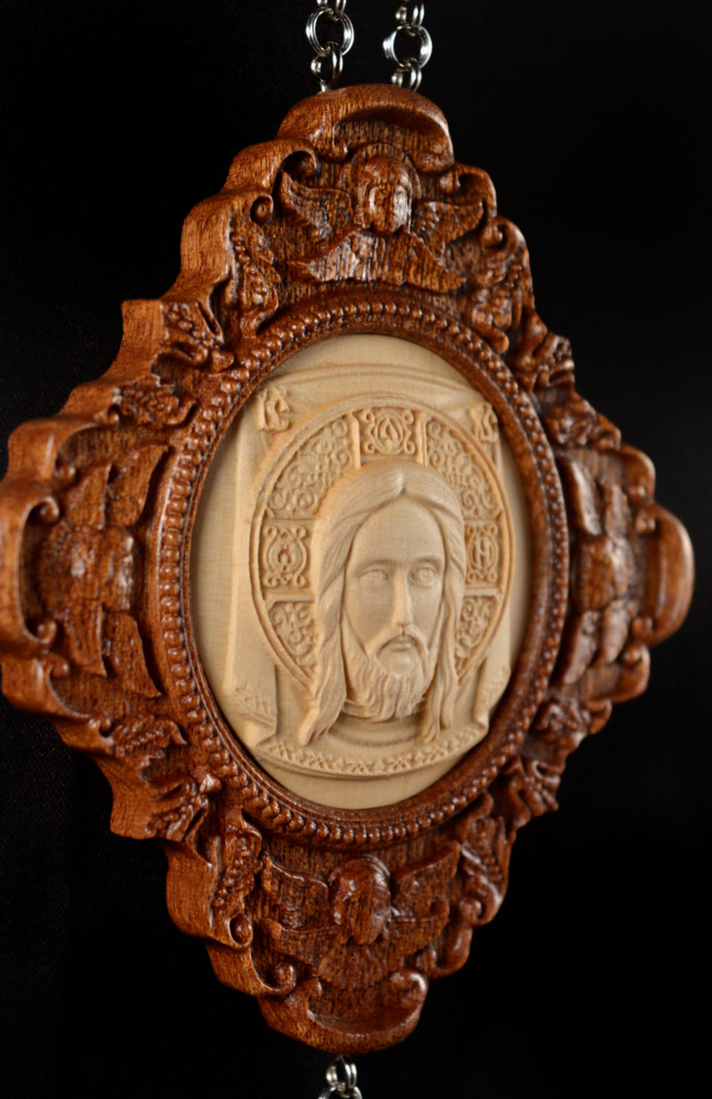 HOLY FACE WOODEN PANAGIA
