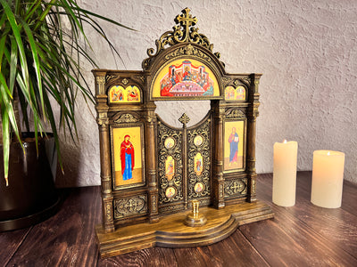 RELIGIOUS WOODEN CARVED ICON