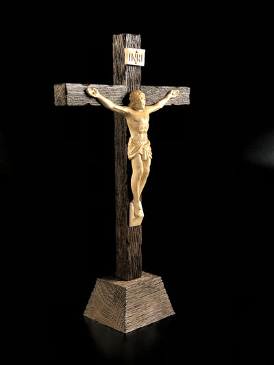 TABLE CROSS #7 ORIGINAL COVER WOODEN CRUCIFIX JESUS CHRIST