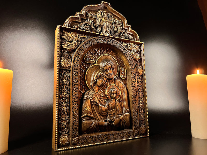 WOODEN CARVED RELIGIOUS ICON