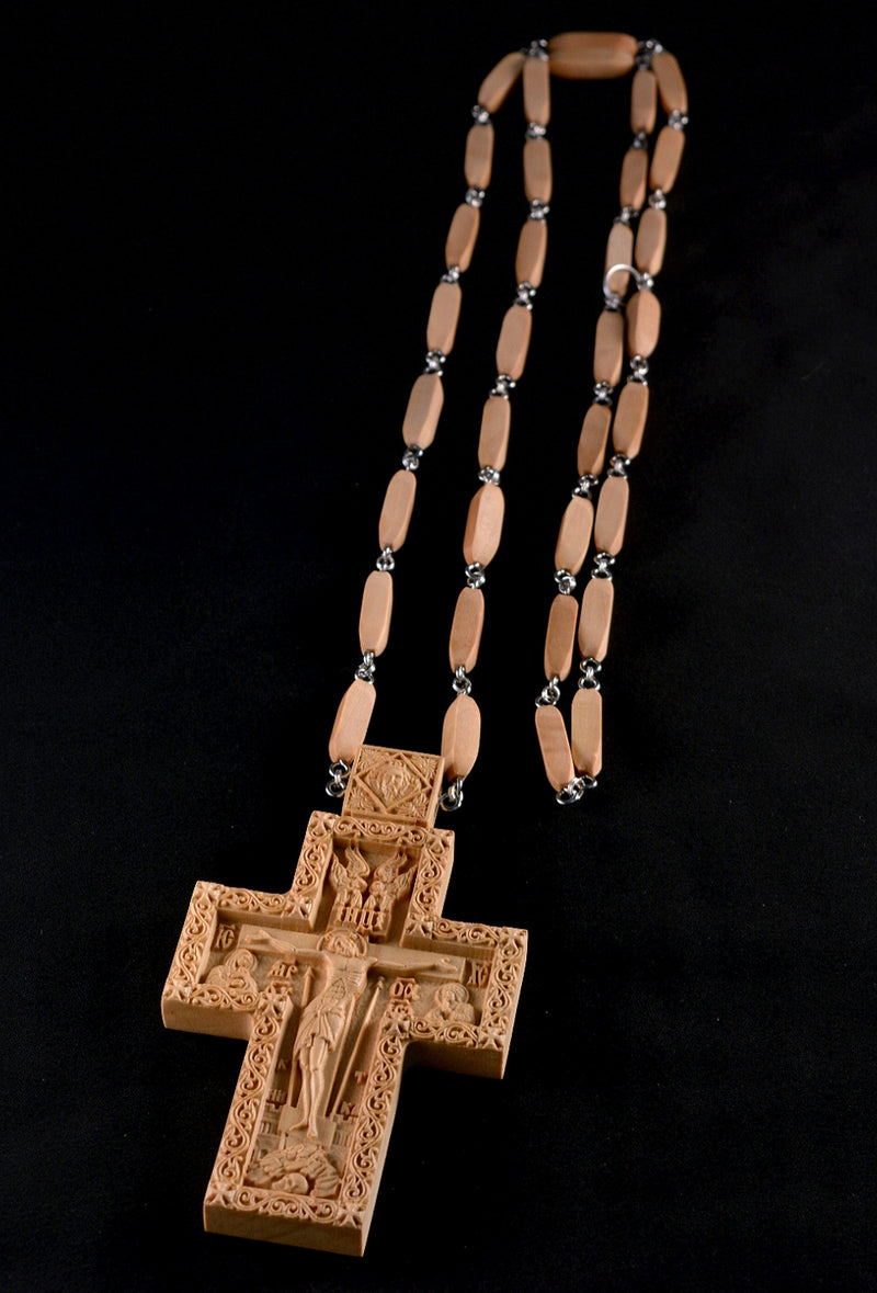 WOODEN CARVED PECTORAL CROSS AWARD 