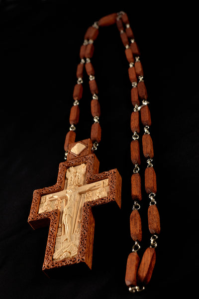 WOODEN CARVED PECTORAL CROSS AWARD