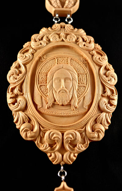 HOLY FACE PANAGIA #1 WOODEN CARVED