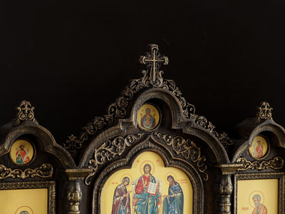 23" Home Iconostasis Renaissance Style Wall-Mounted And Table-Top Prayer Corner Home Oratory Religious Wooden Icon Gift Saints Home Blessing