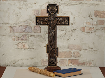 Wall-Table Cross #3 Crucifix Wooden Carved Religious Cross Gift For The Priest Christian Сross Religion Jesus Christ Religious Gift